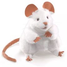Marionnette à main Souris blanche FO-2219 Folkmanis 1