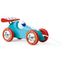 Voiture de course turquoise et rouge V2309B Vilac 1