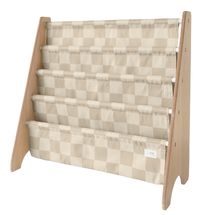 Bibliothèque enfant damier beige EFK-107-016-020 3 Sprouts 1