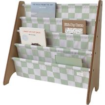 Bibliothèque enfant damier vert EFK-107-016-021 3 Sprouts 1