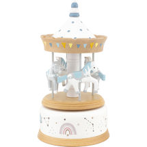 Boîte à musique carrousel bois naturel UL4128 Ulysse 1