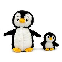 Peluche pingouin maman et son bébé noir DE75200 Les Déglingos 1