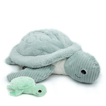 Peluche tortue géante maman et son bébé DE73602 Les Déglingos 1