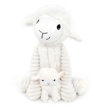 Peluche mouton maman et son bébé blanc DE76060 Les Déglingos 1