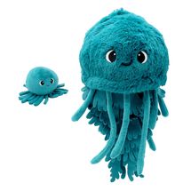 Peluche méduse maman et son bébé bleu DE75900 Les Déglingos 1