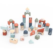 50 Blocs de construction en bois SM-SP1009 Speedy Monkey 1