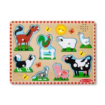 Puzzle sonore animaux de la ferme MD50204 Melissa & Doug 1
