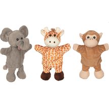 Marionnettes girafe singe éléphant GK50960 Goki 1