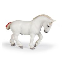 Figurine Percheron blanc PA-51567 Papo 1