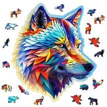 Puzzle en bois Loup élégant 250 pcs WC-HE-0170-L Wooden City 1
