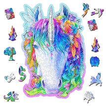 Puzzle en bois Licorne élégante 150 pcs WC-HE-0177-M Wooden City 1