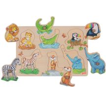 Puzzle à encastrements maman et son petit GK57310 Goki 1