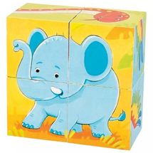 Puzzle de cubes Animaux sauvages GK57434 Goki 1