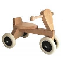 Janod - Porteur Enfant Voiture - Volant en Métal Directionnel, Assise  Épaisse et Amovible - Voiture de Course au Look Vintage - Jouet en Bois  Cintré 