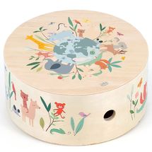 Tambour animaux du monde Sarah Betz V7113 Vilac 1