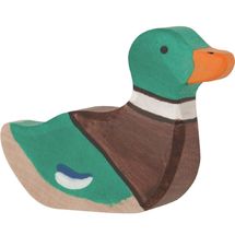Figurine Canard, nageant HZ-80022 Holztiger 1