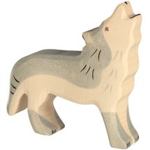 Figurine Loup hurlant HZ-80109 Holztiger 1