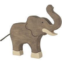 Figurine Eléphant, trompe haute HZ-80148 Holztiger 1