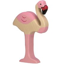 Figurine Flamant rose HZ-80180 Holztiger 1