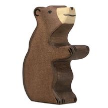 Figurine Petit ours brun, assis HZ-80186 Holztiger 1