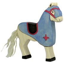 Figurine Cheval du chevalier bleu HZ-80249 Holztiger 1