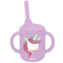 Gobelet en silicone Sparkly la licorne SJ-SI0801 Sassi Junior 1