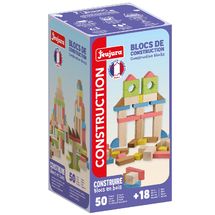 Set de 50 blocs de construction en bois JJ8253 Jeujura 1