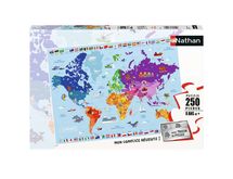 Puzzle Carte du monde 250 pcs NA868834 Nathan 1