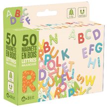 50 magnets en bois - Lettres Majuscules JJ8966 Jeujura 1
