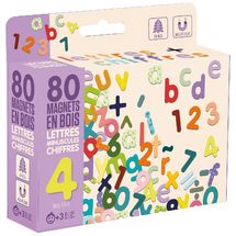 Magnets en bois - Lettres minuscules et Chiffres JJ8967 Jeujura 1