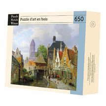 Vue de Oudewater de Koekkoek A296-650 Puzzle Michèle Wilson 1