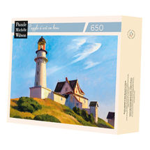 Le phare à Two Lights Hopper A895-650 Puzzle Michèle Wilson 1