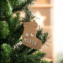 Chaussette de Noël personnalisable en bois VI-ACA10 Vintiun 1