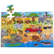 Puzzle géant Aventure africaine BJ916 Bigjigs Toys 1