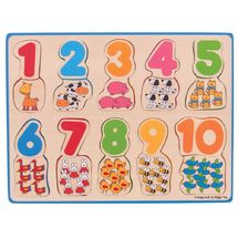 Puzzle association chiffres et couleurs BJ549 Bigjigs Toys 1