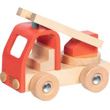 Camion de pompiers avec échelle rouge GK55839 Goki 1