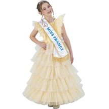 Déguisement Robe Miss France dorée 116 cm CHAKS-C4722116 Chaks 1