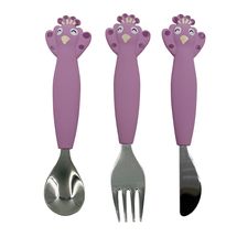 Couverts 3 pièces en silicone Mrs Peacock TX-96-465 Trixie 1