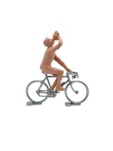 Figurine Cycliste avec bidon à peindre FR- avec bidon non peint Fonderie Roger 1