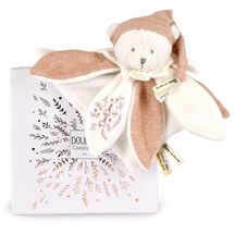 Doudou plat pétales Ours Rose 25 cm DC4332 Doudou et Compagnie 1