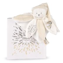 Doudou plat pétales Ours Blanc 25 cm DC4342 Doudou et Compagnie 1