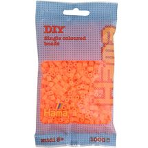 Sachet 1000 perles plastique Midi Orange néon HAMA-207-38 Hama 1