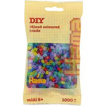Sachet 1000 perles plastique Midi Transp mix HAMA-207-53 Hama 1