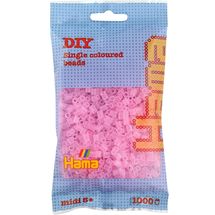 Sachet 1000 perles plastique Midi rose transparent HAMA-207-72 Hama 1