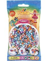 Sachet 1000 perles plastique Midi mix bicolores HAMA-207-90 Hama 1