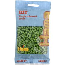 Sachet 1000 perles plastique Midi Vert olive 207-84 Hama 1