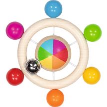 Hochet toupie de perles arc-en-ciel GK65366 Goki 1