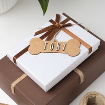 Os de Noël personnalisable bois naturel VI-HU10 Vintiun 1