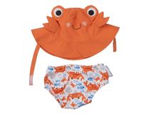 Maillot et Chapeau Crabe (3-6M) ZOO-122-010-001 Zoocchini 1