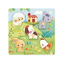 Puzzle tactile Ferme 5 pcs J07129 Janod 1